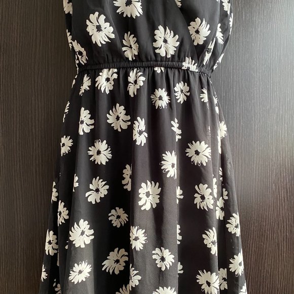Maurices Black Daisy Wrap Dress - Picture 2 of 5